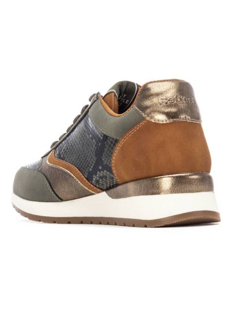 Baskets sport femme à lacets Kaki - Kiabi