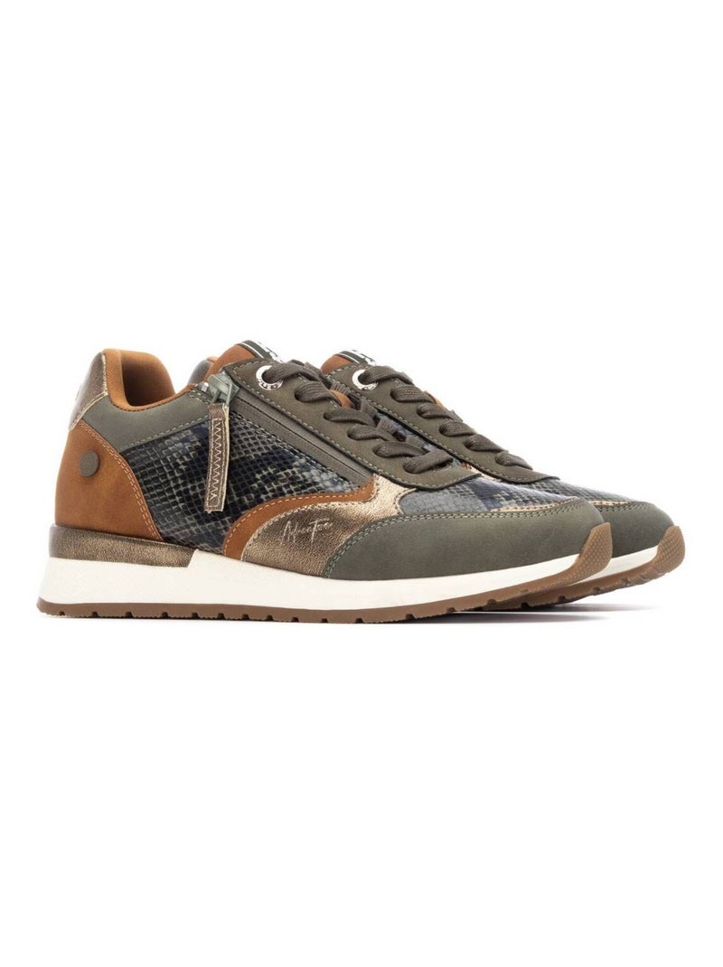 Baskets sport femme à lacets Kaki - Kiabi