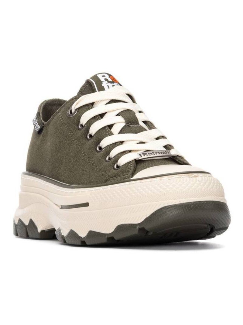 Baskets sport femme à lacets Kaki - Kiabi