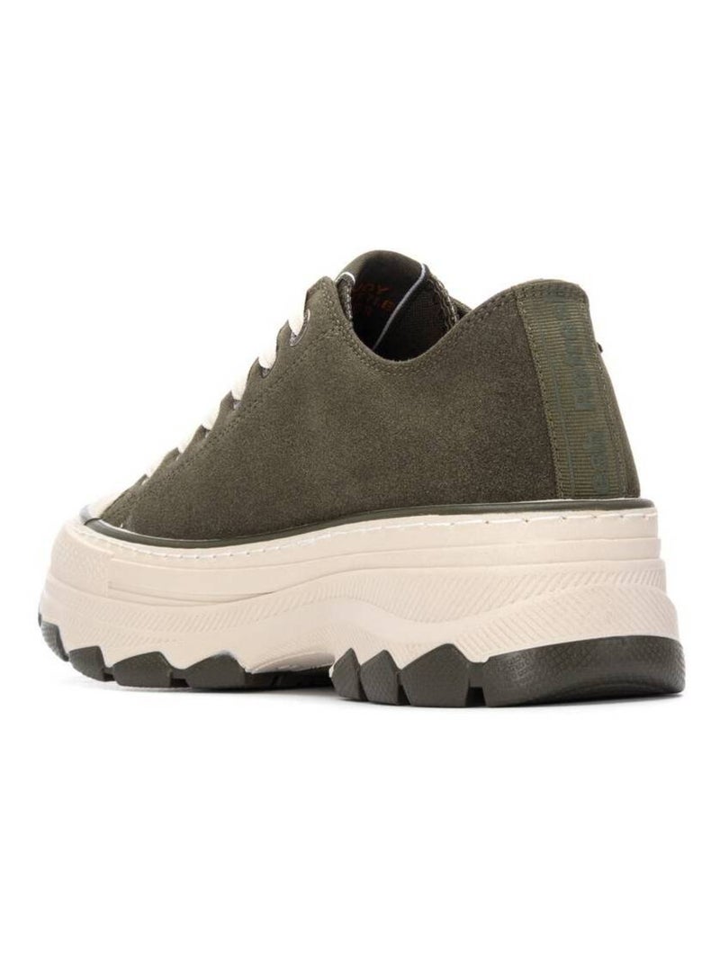 Baskets sport femme à lacets Kaki - Kiabi