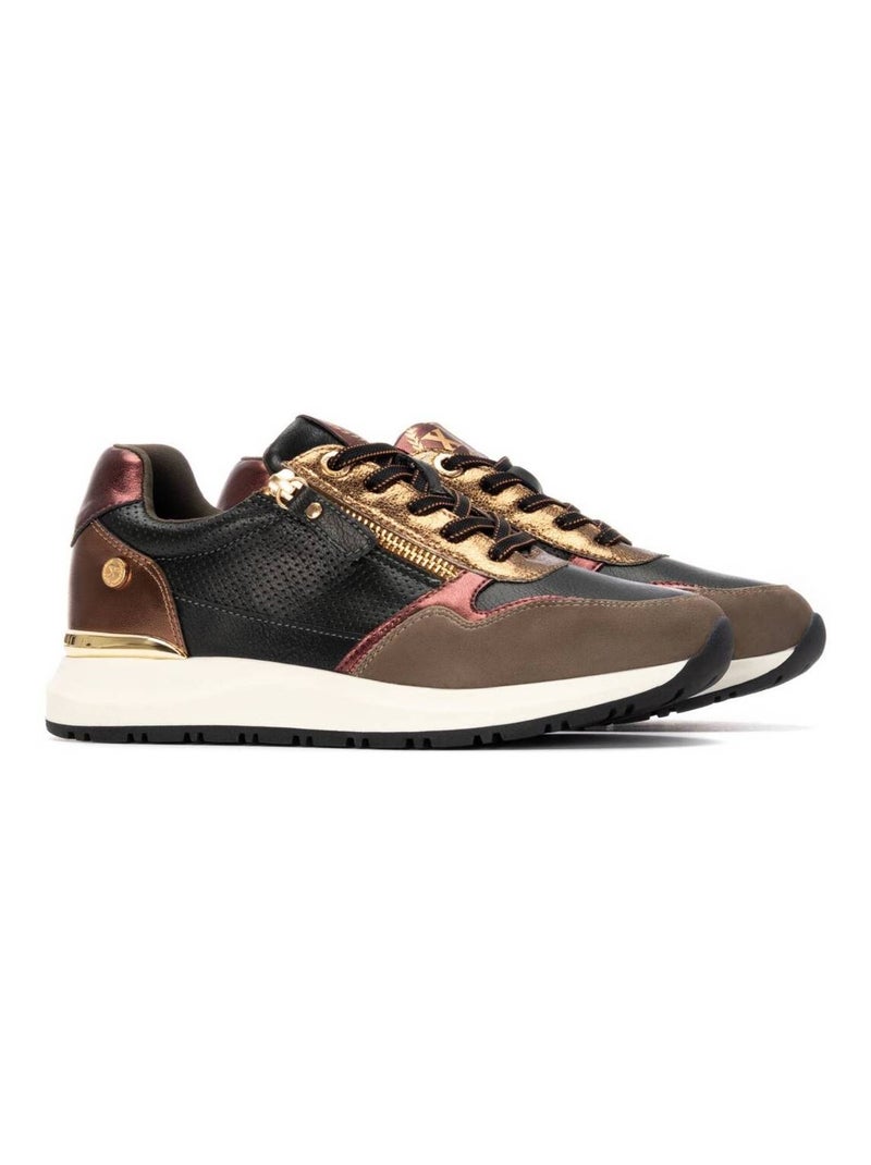 Baskets sport femme à lacets Kaki - Kiabi