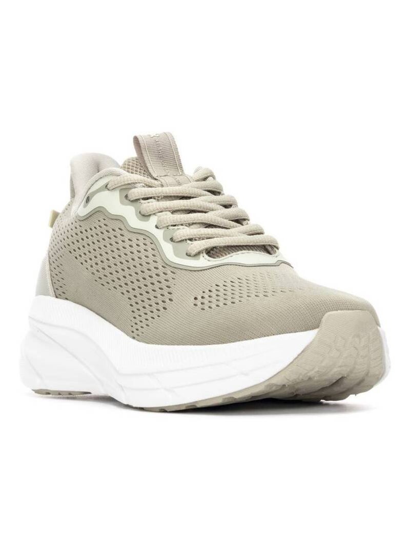 Baskets sport femme à lacets Kaki - Kiabi