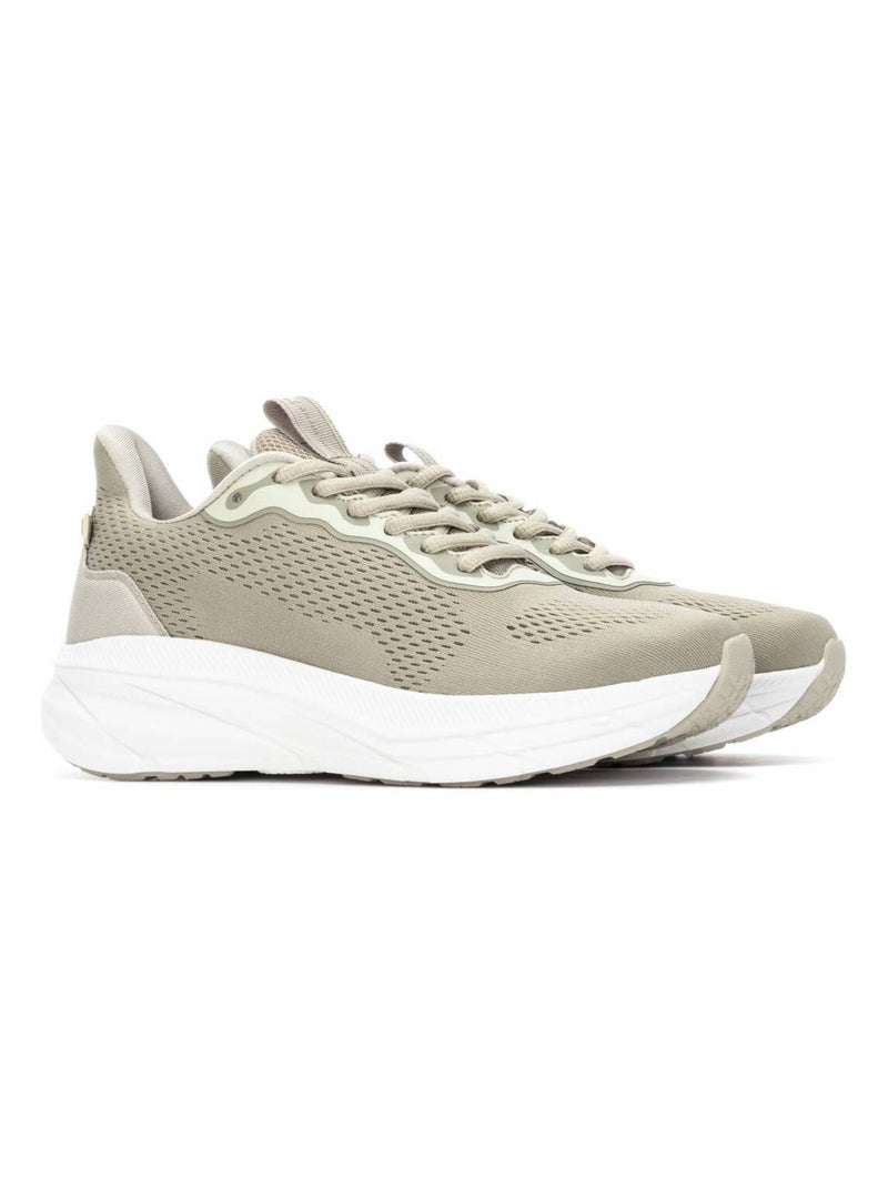Baskets sport femme à lacets Kaki - Kiabi