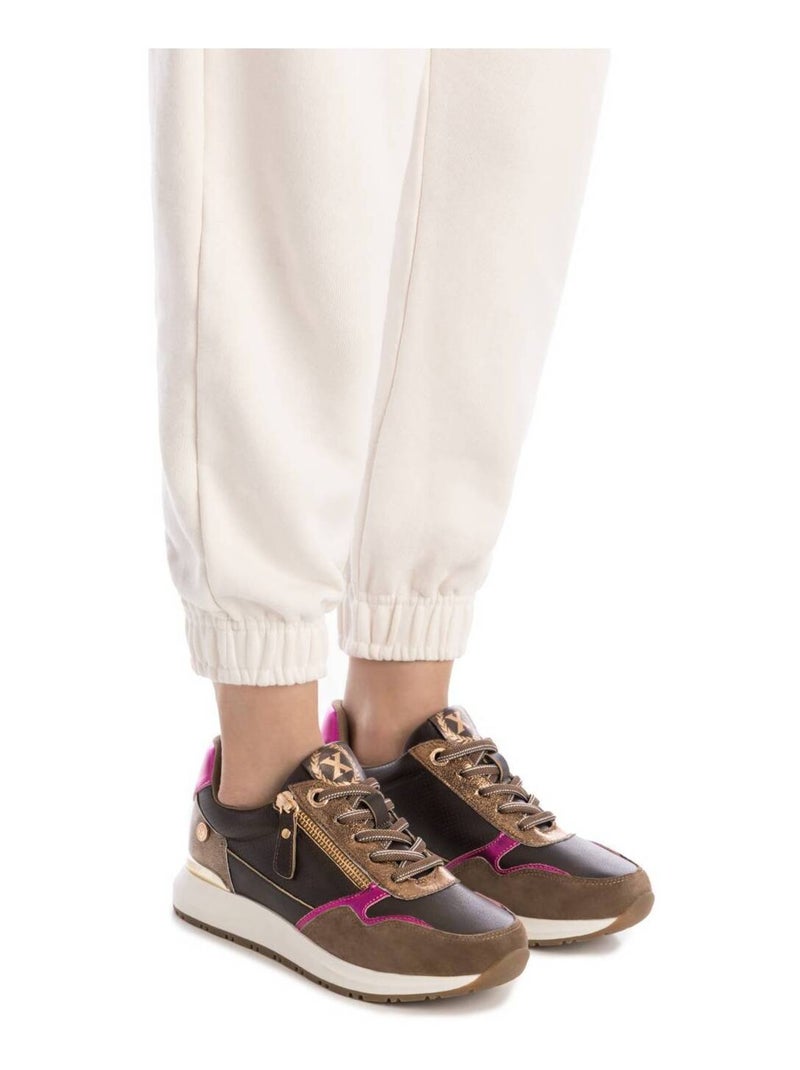 Baskets sport femme à lacets Marron - Kiabi