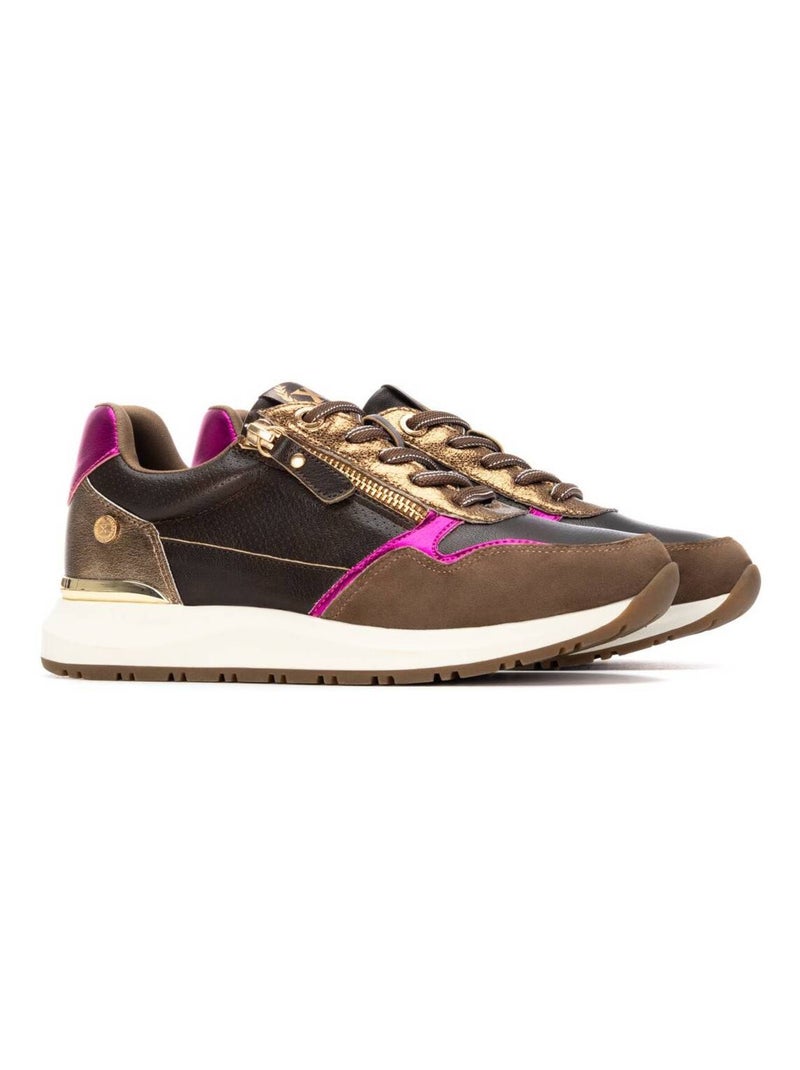 Baskets sport femme à lacets Marron - Kiabi