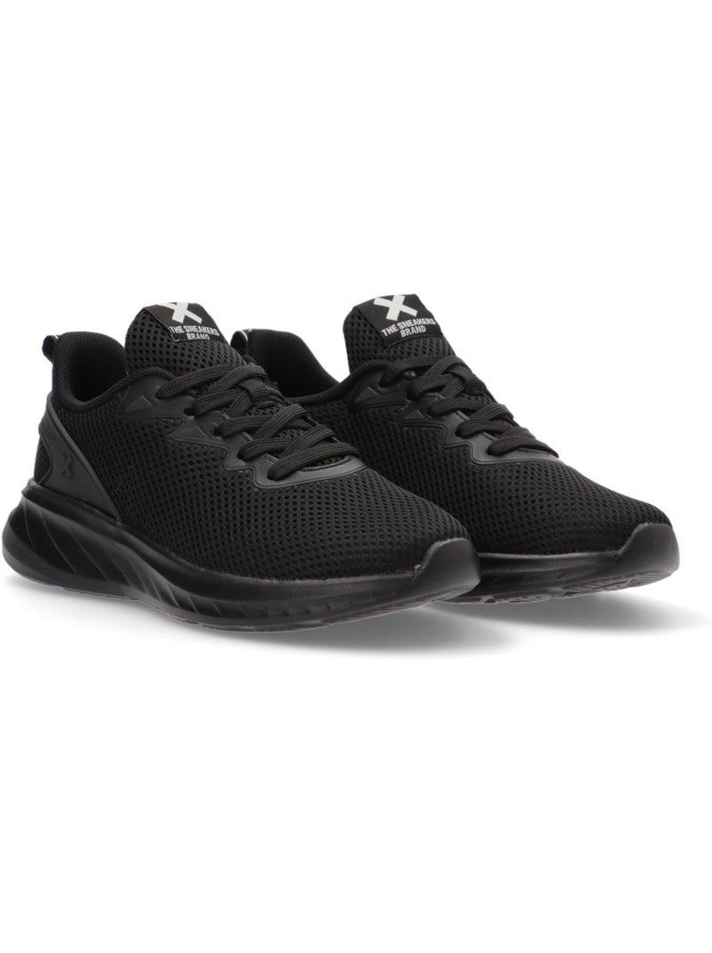 Baskets sport femme à lacets Noir - Kiabi