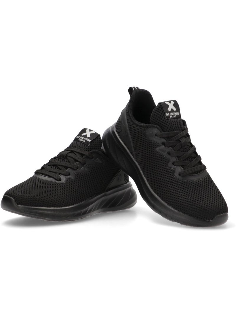 Baskets sport femme à lacets Noir - Kiabi