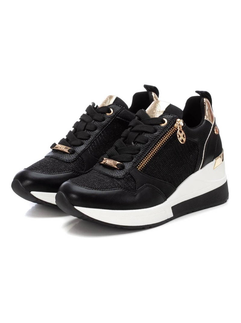 Baskets sport femme à lacets Noir - Kiabi