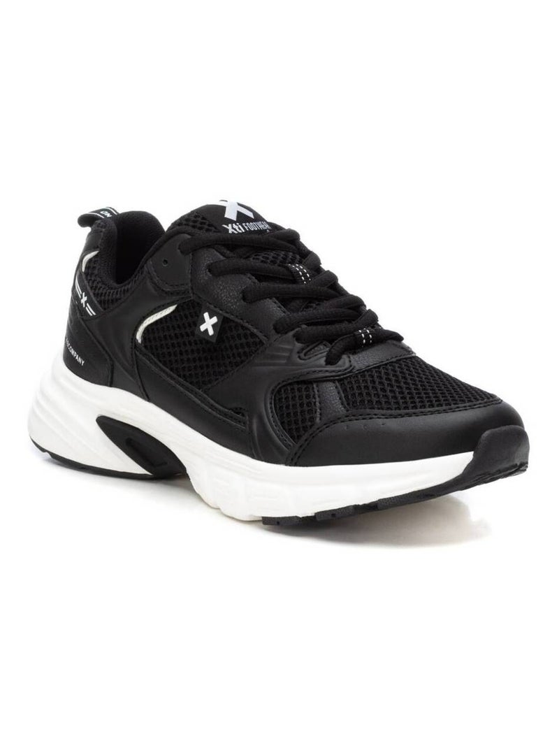 Baskets sport femme à lacets Noir - Kiabi