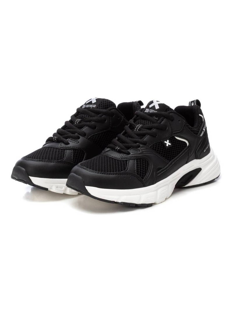 Baskets sport femme à lacets Noir - Kiabi