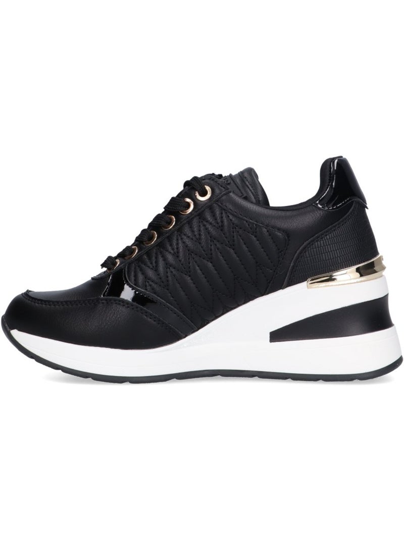 Baskets sport femme à lacets Noir - Kiabi