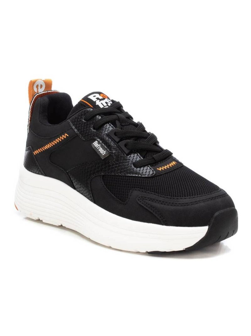 Baskets sport femme à lacets Noir - Kiabi