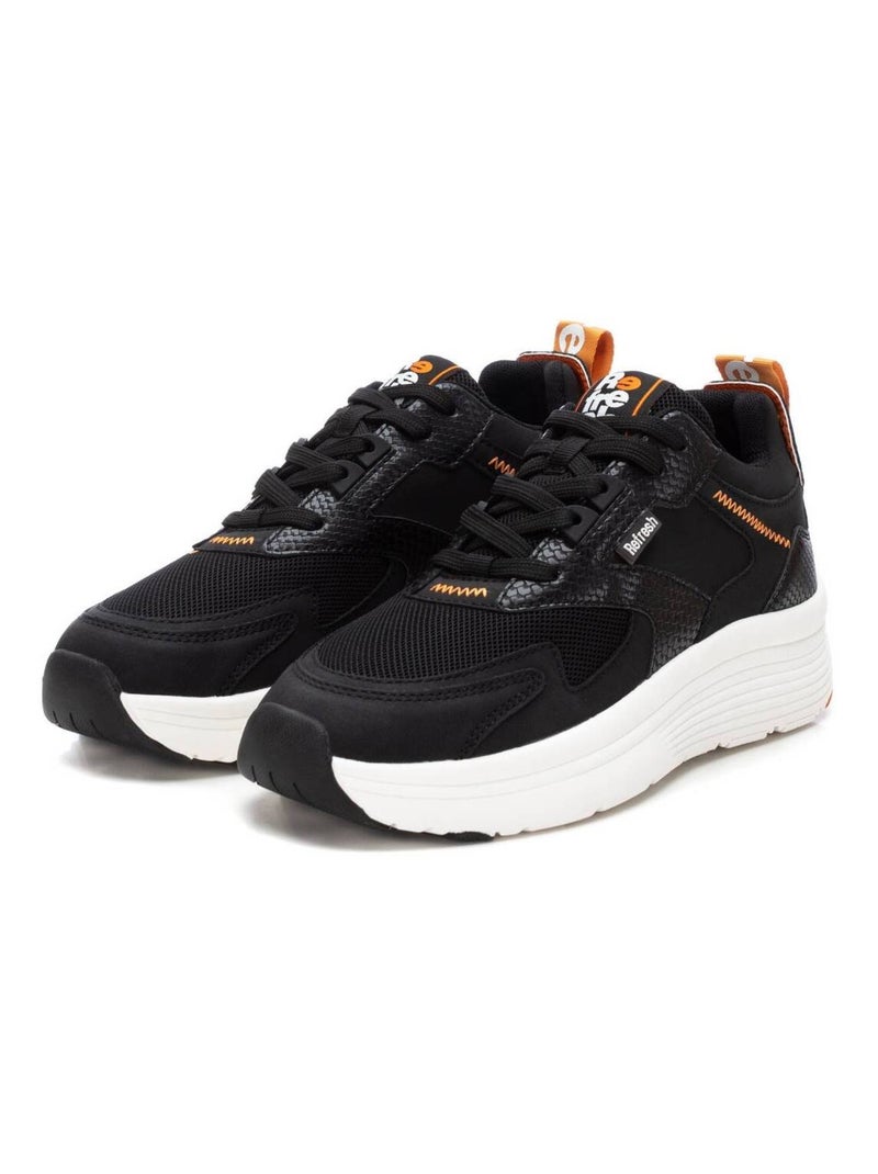 Baskets sport femme à lacets Noir - Kiabi