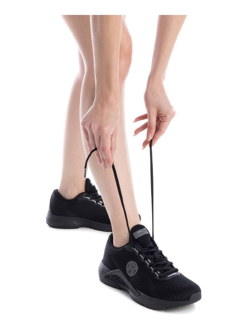 Baskets sport femme à lacets Noir - Kiabi