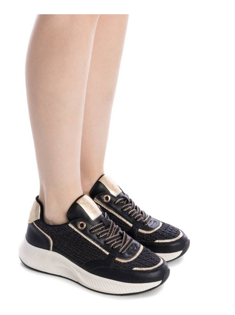 Baskets sport femme à lacets Noir - Kiabi