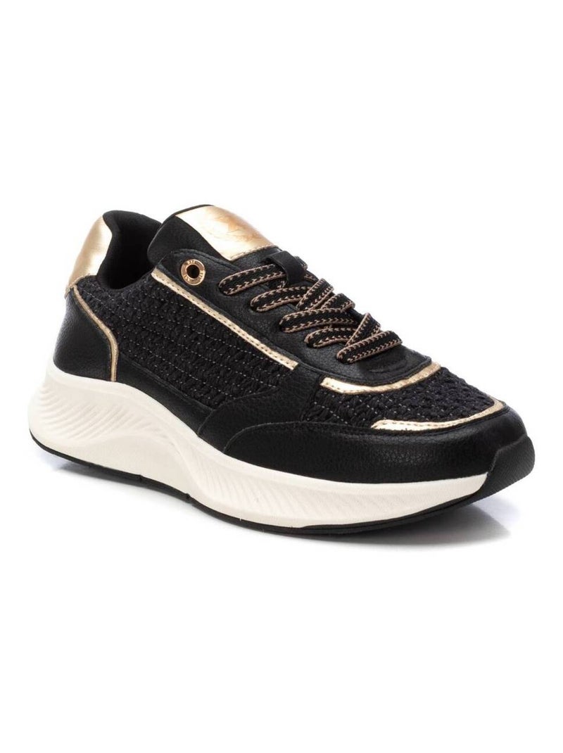 Baskets sport femme à lacets Noir - Kiabi