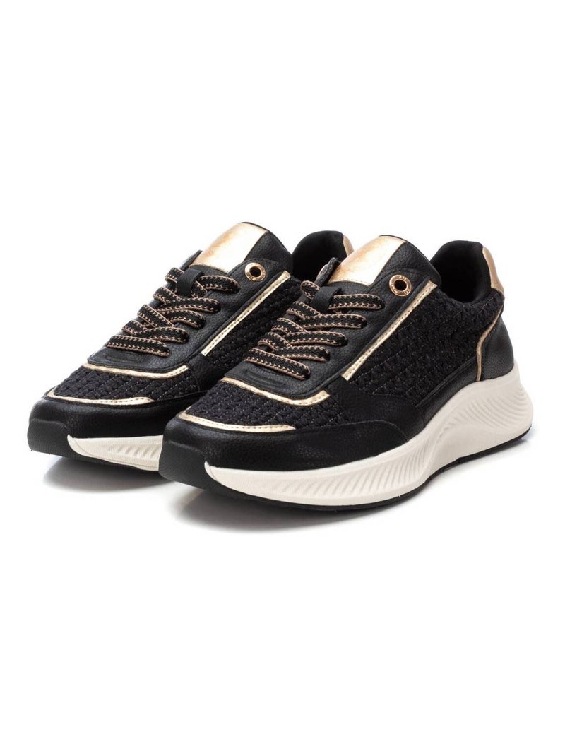 Baskets sport femme à lacets Noir - Kiabi