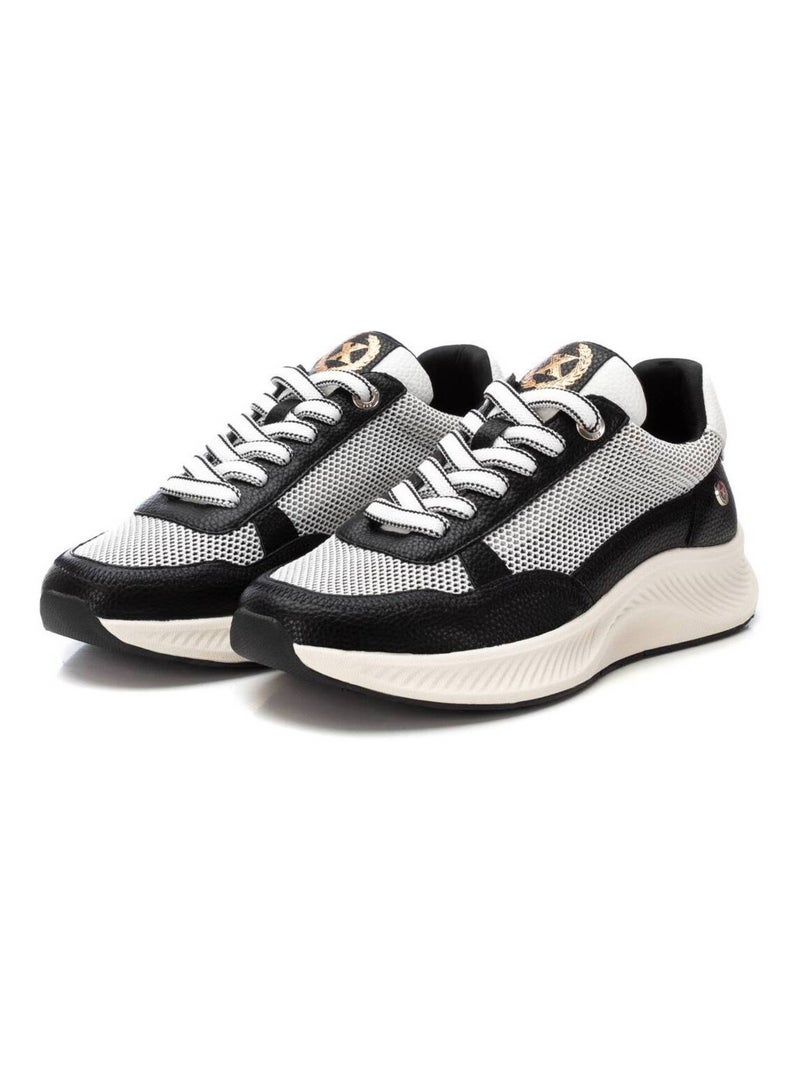 Baskets sport femme à lacets Noir - Kiabi