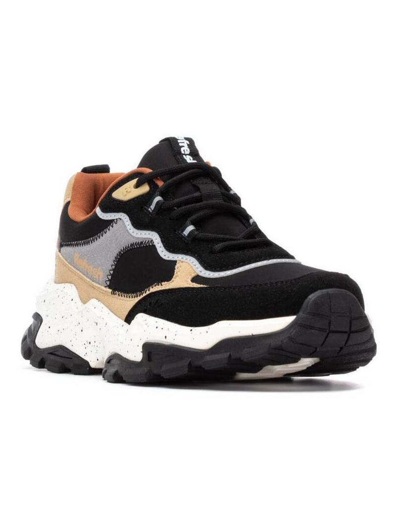 Baskets sport femme à lacets Noir - Kiabi