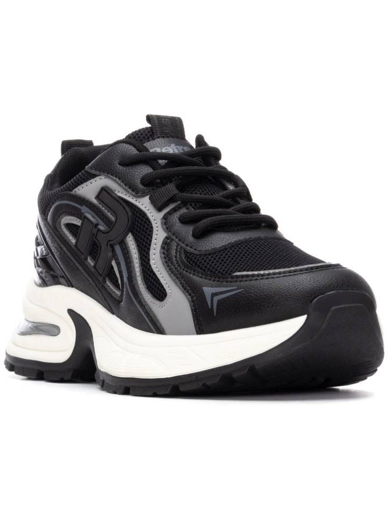 Baskets sport femme à lacets Noir - Kiabi