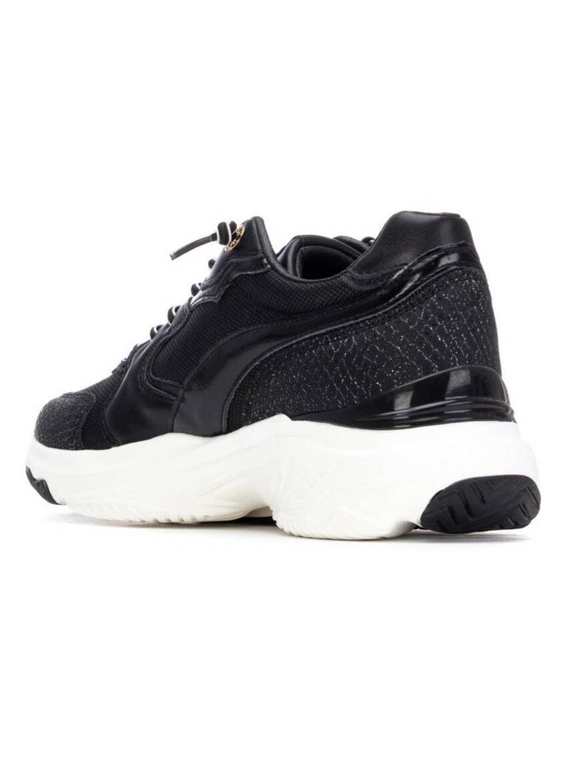 Baskets sport femme à lacets Noir - Kiabi