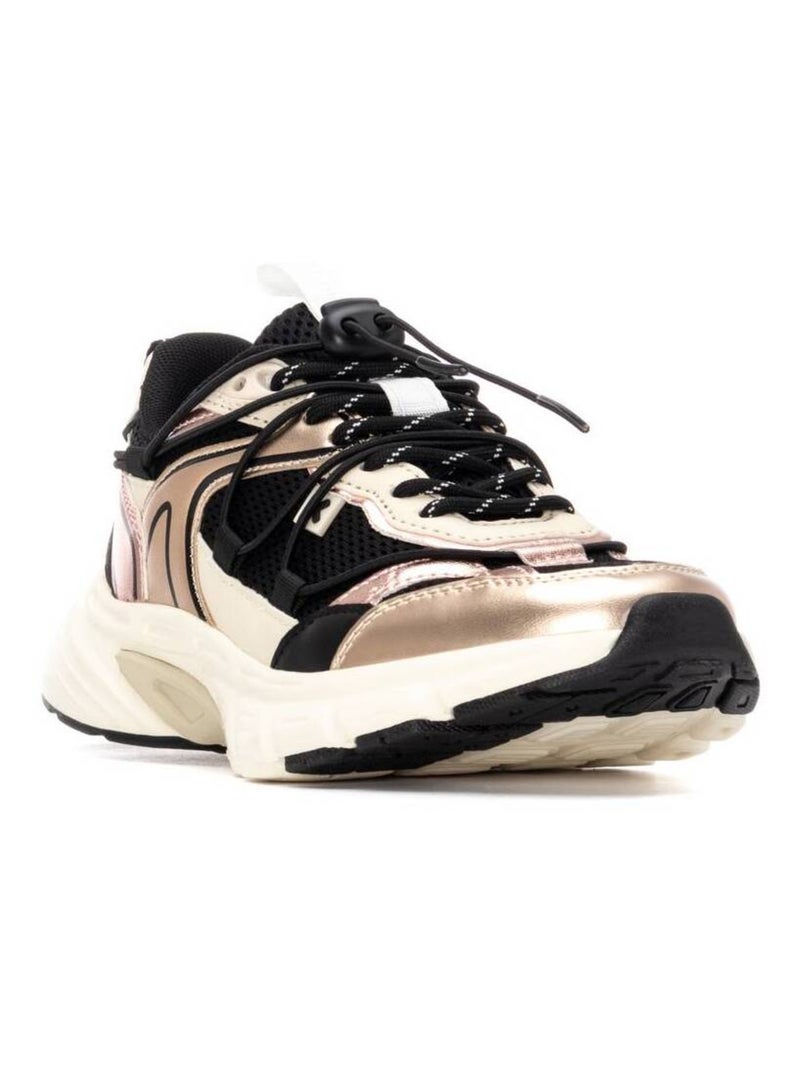 Baskets sport femme à lacets Noir - Kiabi