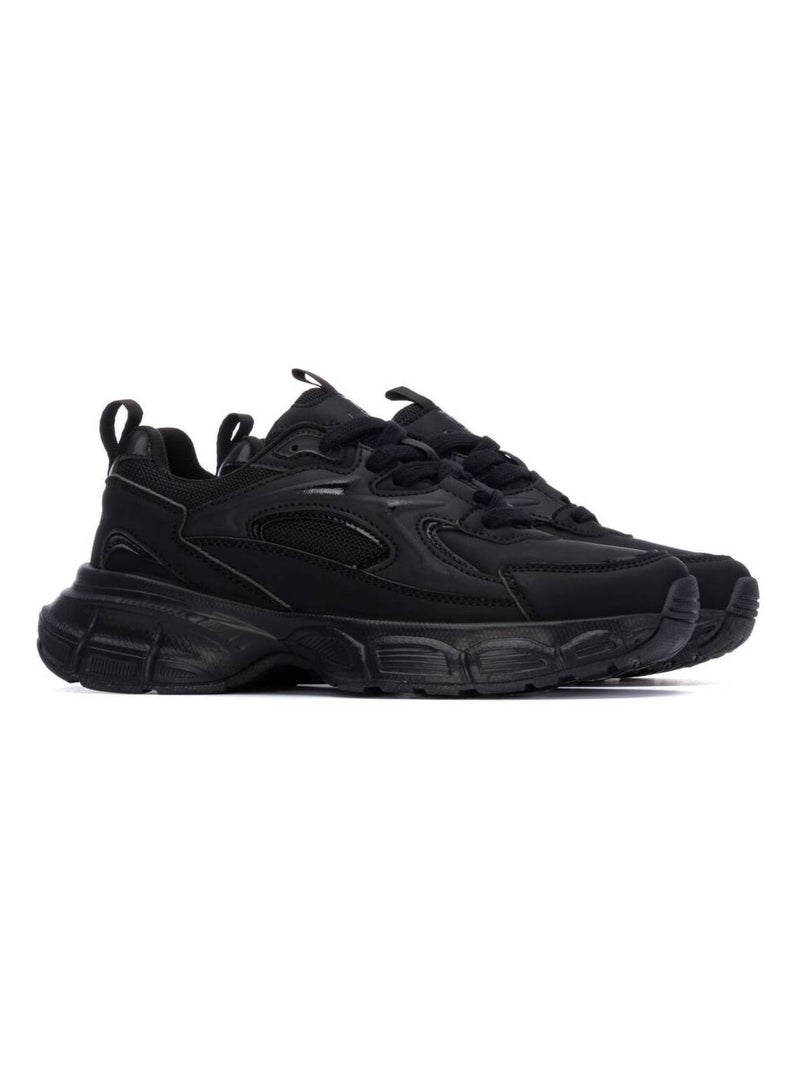 Baskets sport femme à lacets Noir - Kiabi