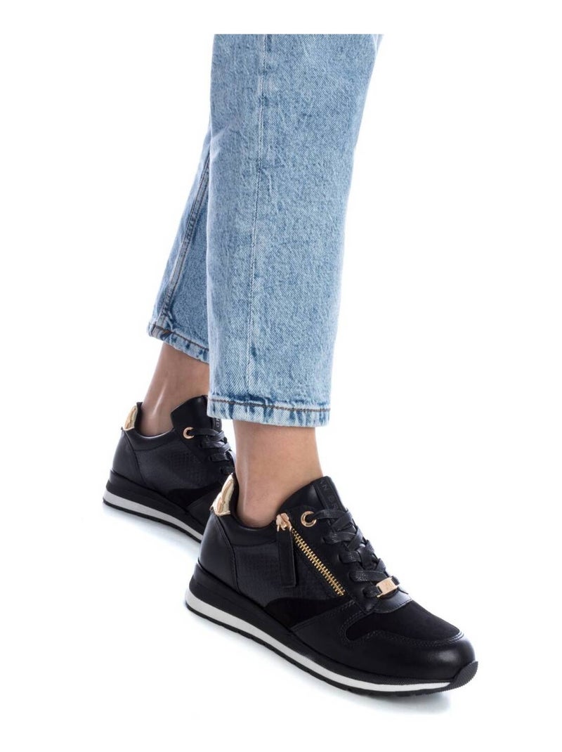 Baskets sport femme à lacets Noir - Kiabi