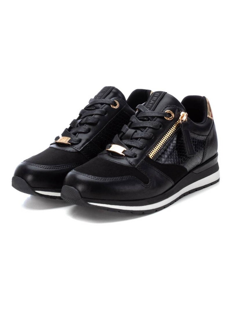 Baskets sport femme à lacets Noir - Kiabi