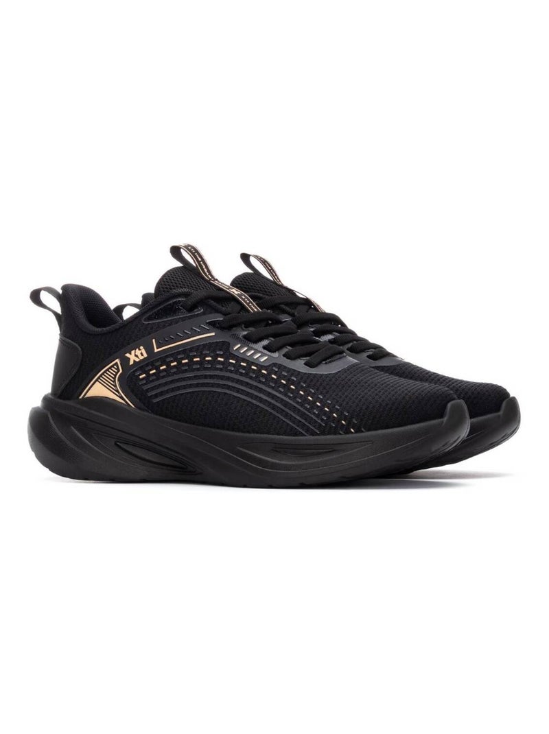 Baskets sport femme à lacets Noir - Kiabi