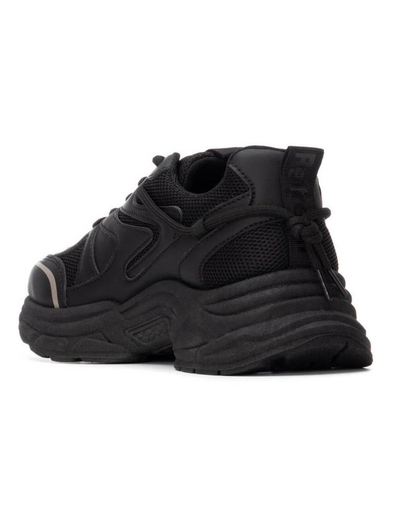 Baskets sport femme à lacets Noir - Kiabi