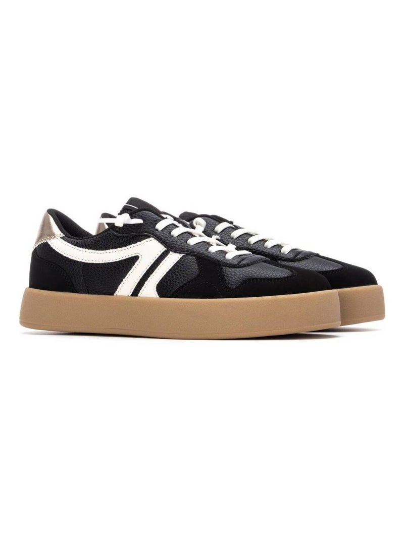 Baskets sport femme à lacets Noir - Kiabi