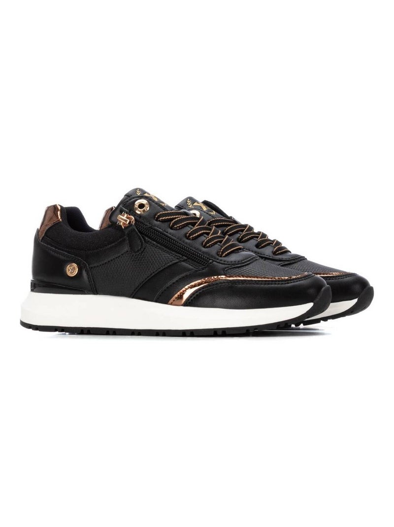 Baskets sport femme à lacets Noir - Kiabi