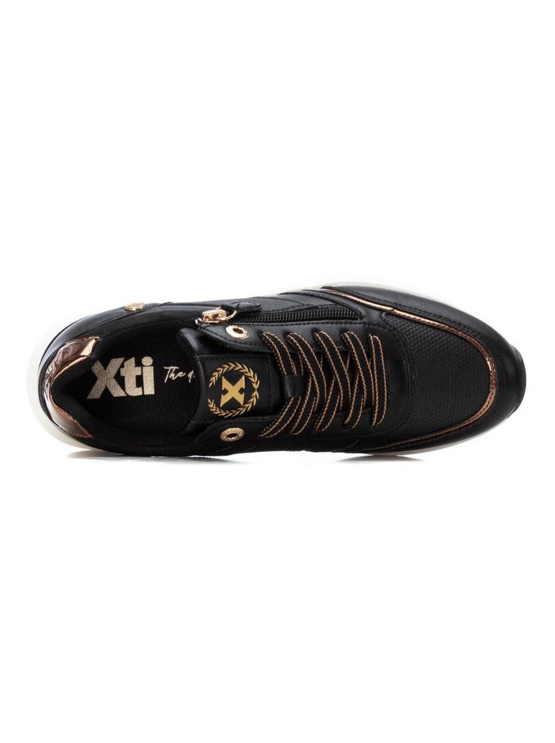 Baskets sport femme à lacets Noir - Kiabi