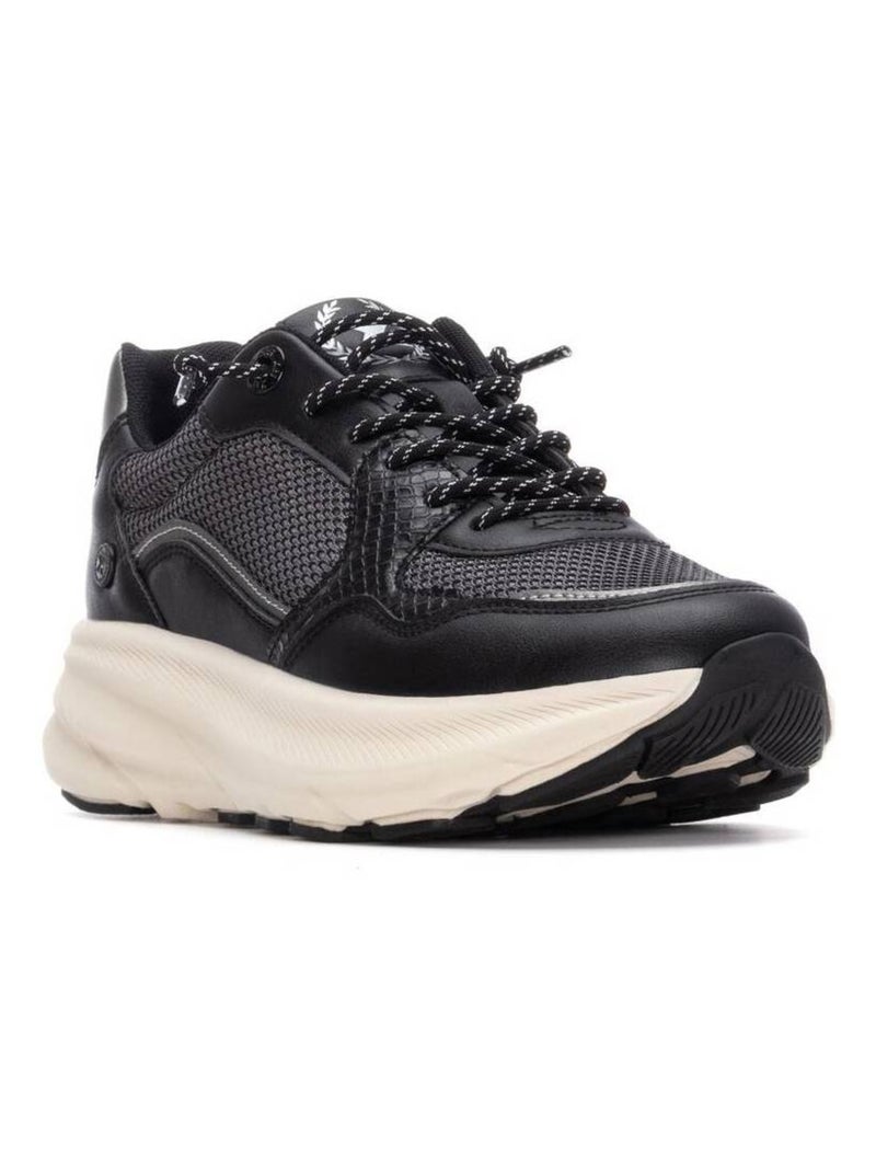 Baskets sport femme à lacets Noir - Kiabi