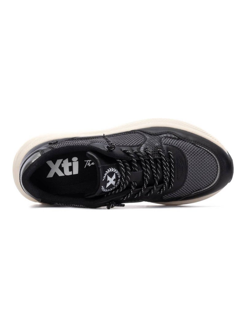 Baskets sport femme à lacets Noir - Kiabi