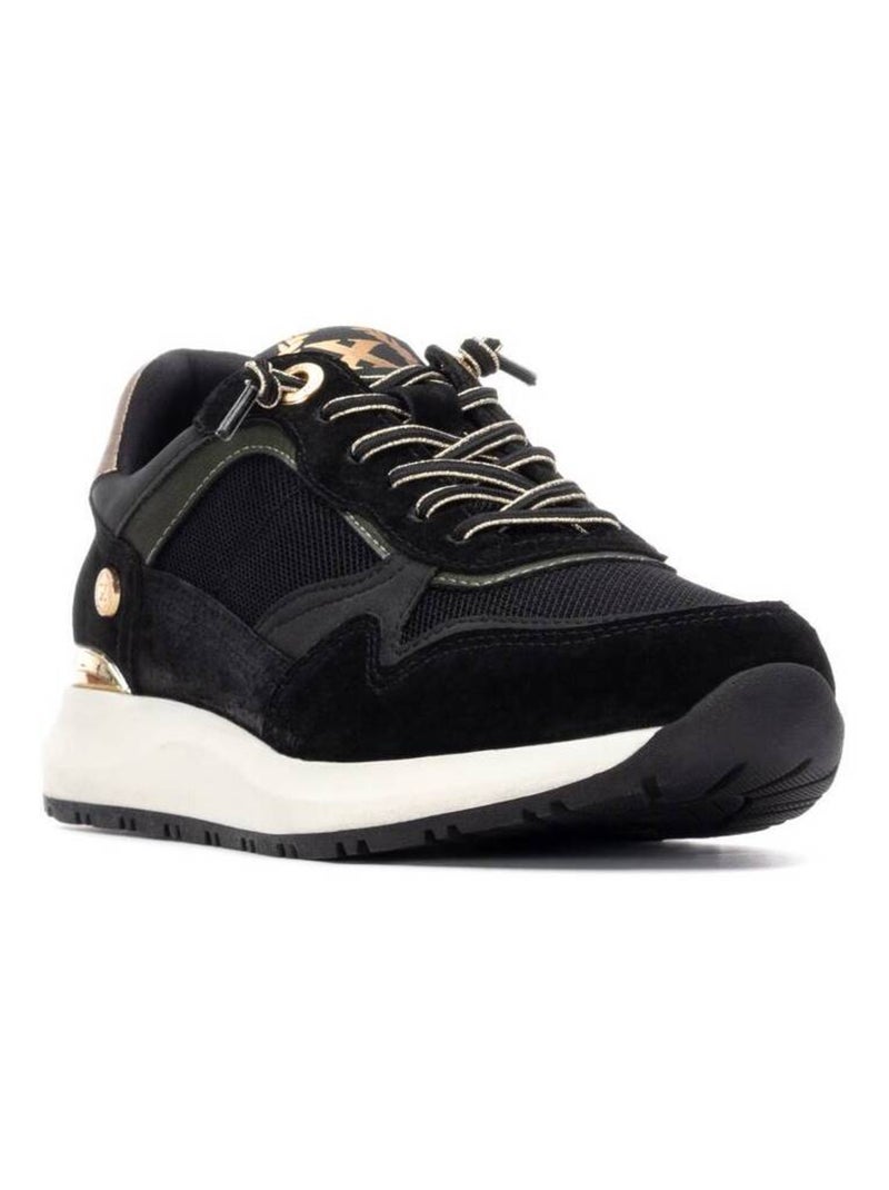 Baskets sport femme à lacets Noir - Kiabi