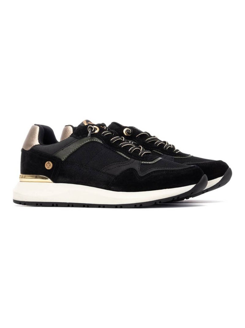 Baskets sport femme à lacets Noir - Kiabi