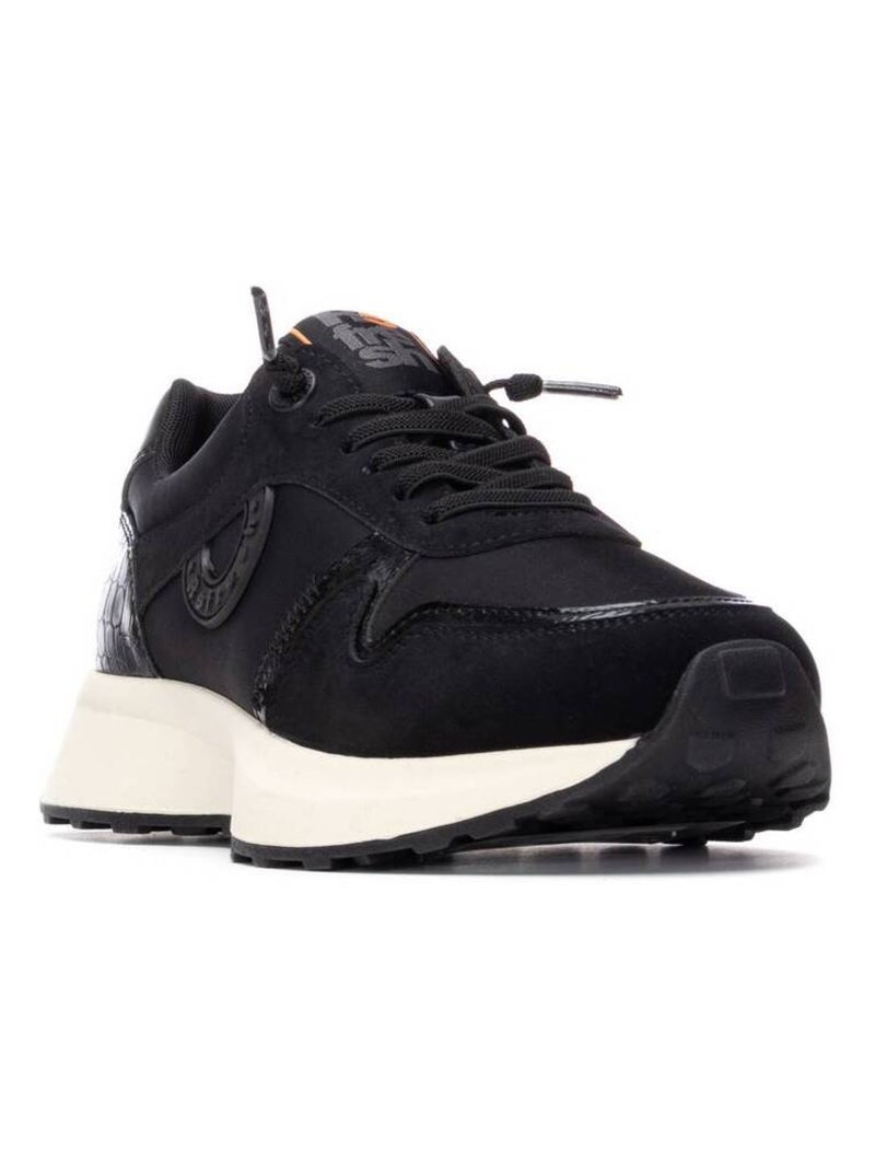 Baskets sport femme à lacets Noir - Kiabi