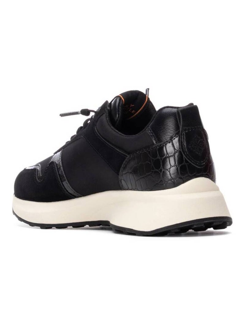 Baskets sport femme à lacets Noir - Kiabi