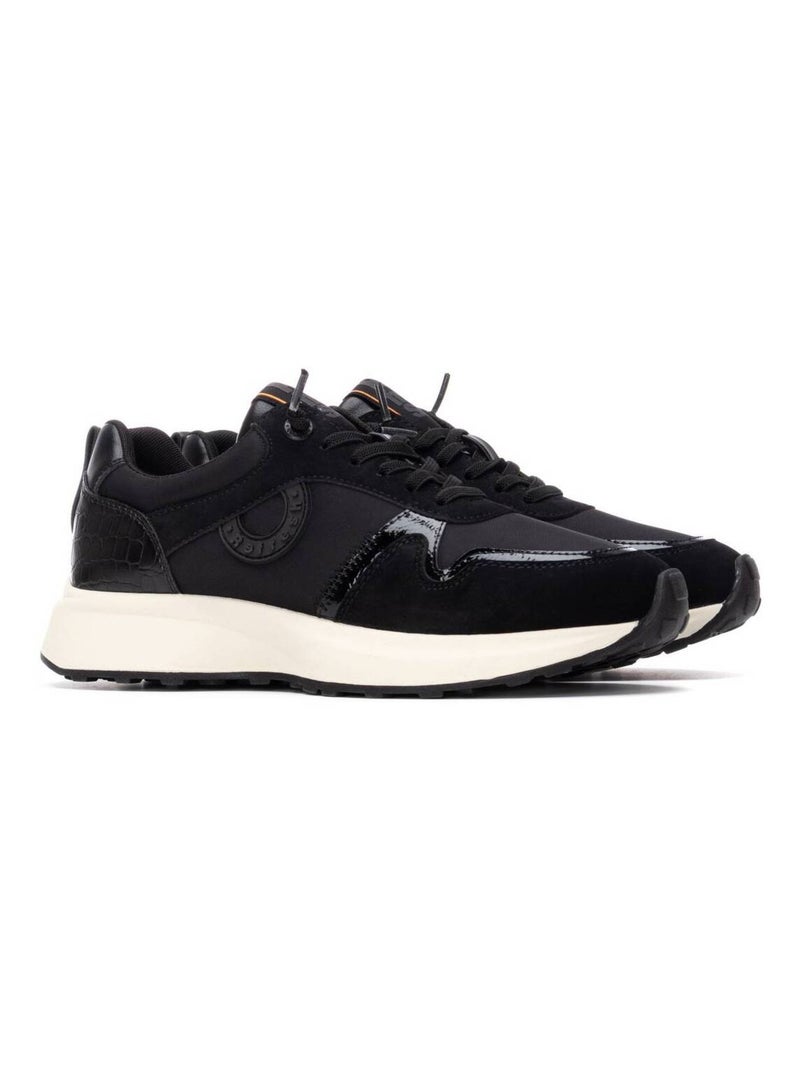 Baskets sport femme à lacets Noir - Kiabi