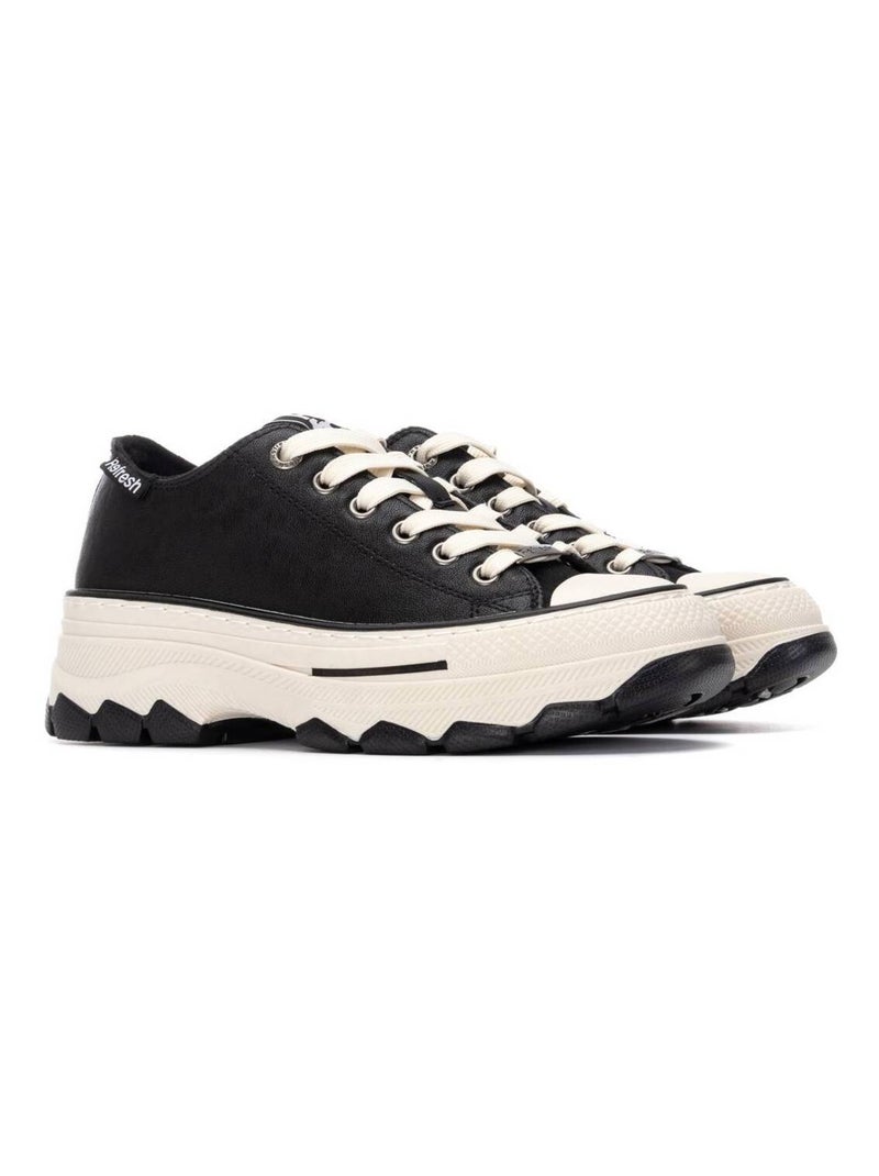 Baskets sport femme à lacets Noir - Kiabi