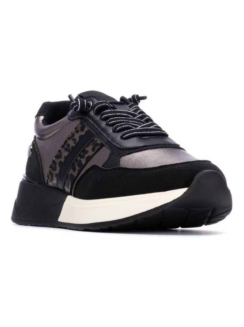 Baskets sport femme à lacets Noir - Kiabi