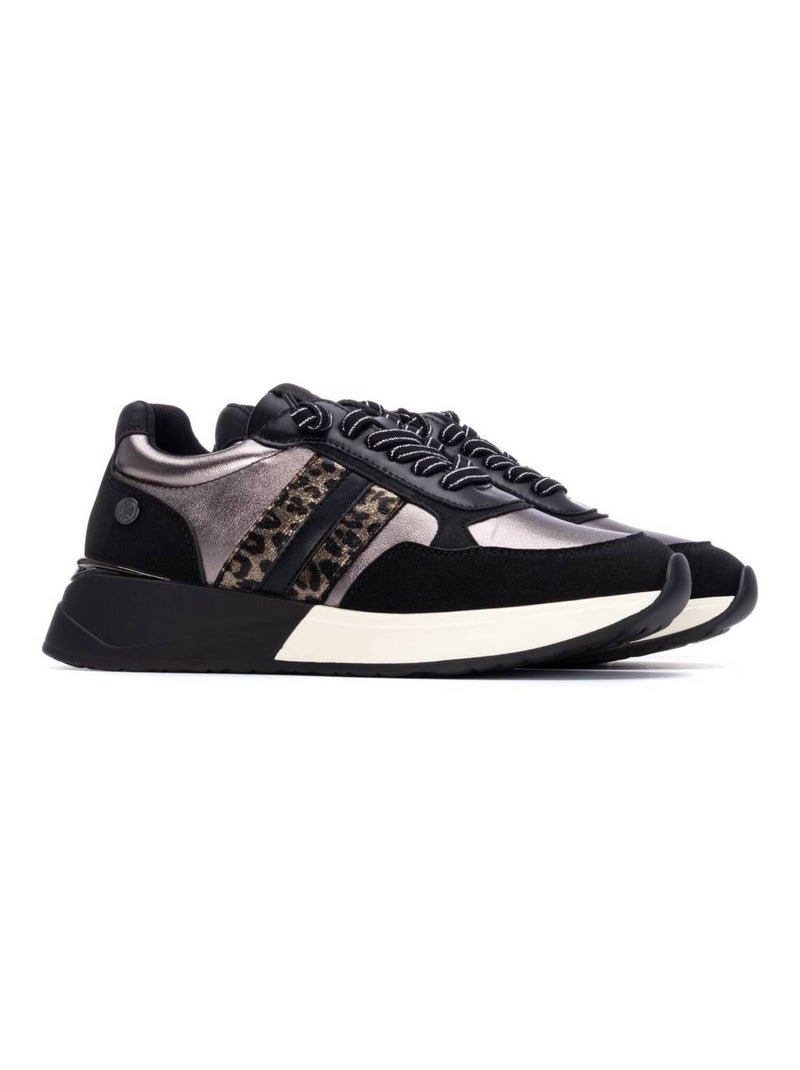 Baskets sport femme à lacets Noir - Kiabi