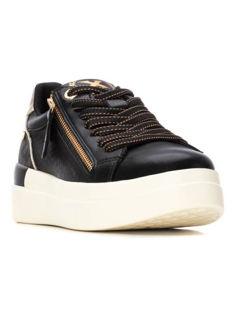 Baskets sport femme à lacets Noir - Kiabi