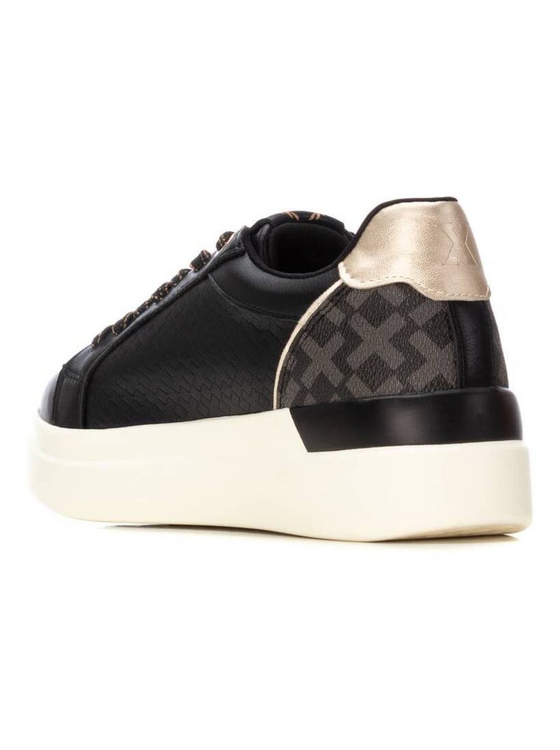 Baskets sport femme à lacets Noir - Kiabi