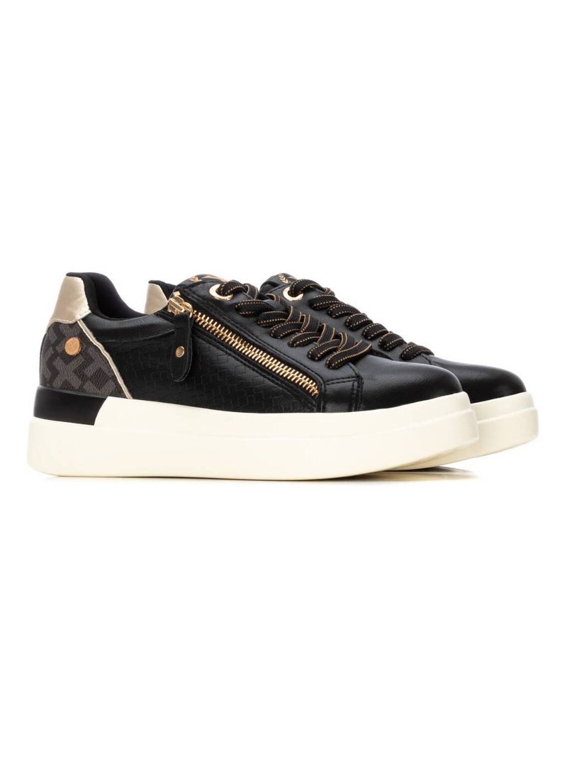 Baskets sport femme à lacets Noir - Kiabi
