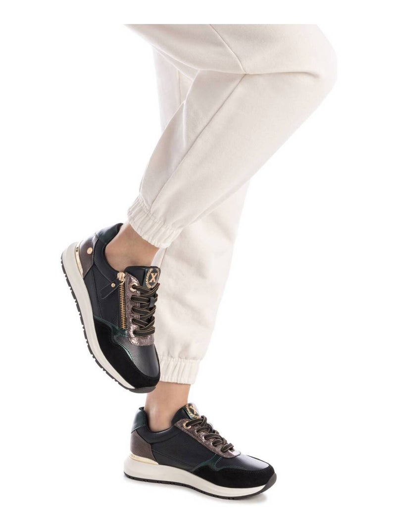 Baskets sport femme à lacets Noir - Kiabi