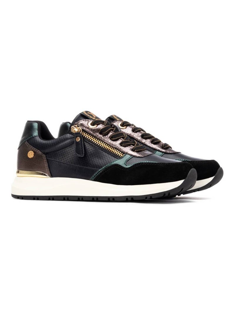 Baskets sport femme à lacets Noir - Kiabi