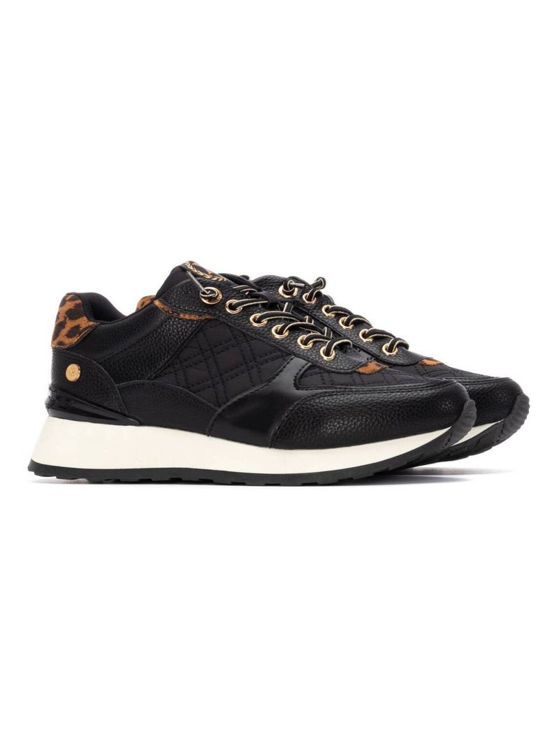 Baskets sport femme à lacets Noir - Kiabi
